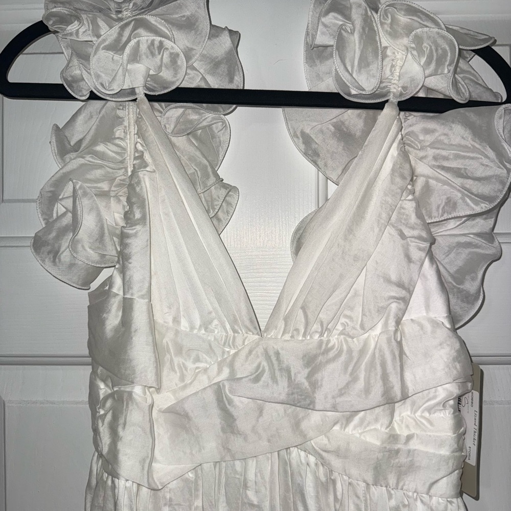 Lizard Thicket White Ruffled Maxi Dress - Picture 2 of 5